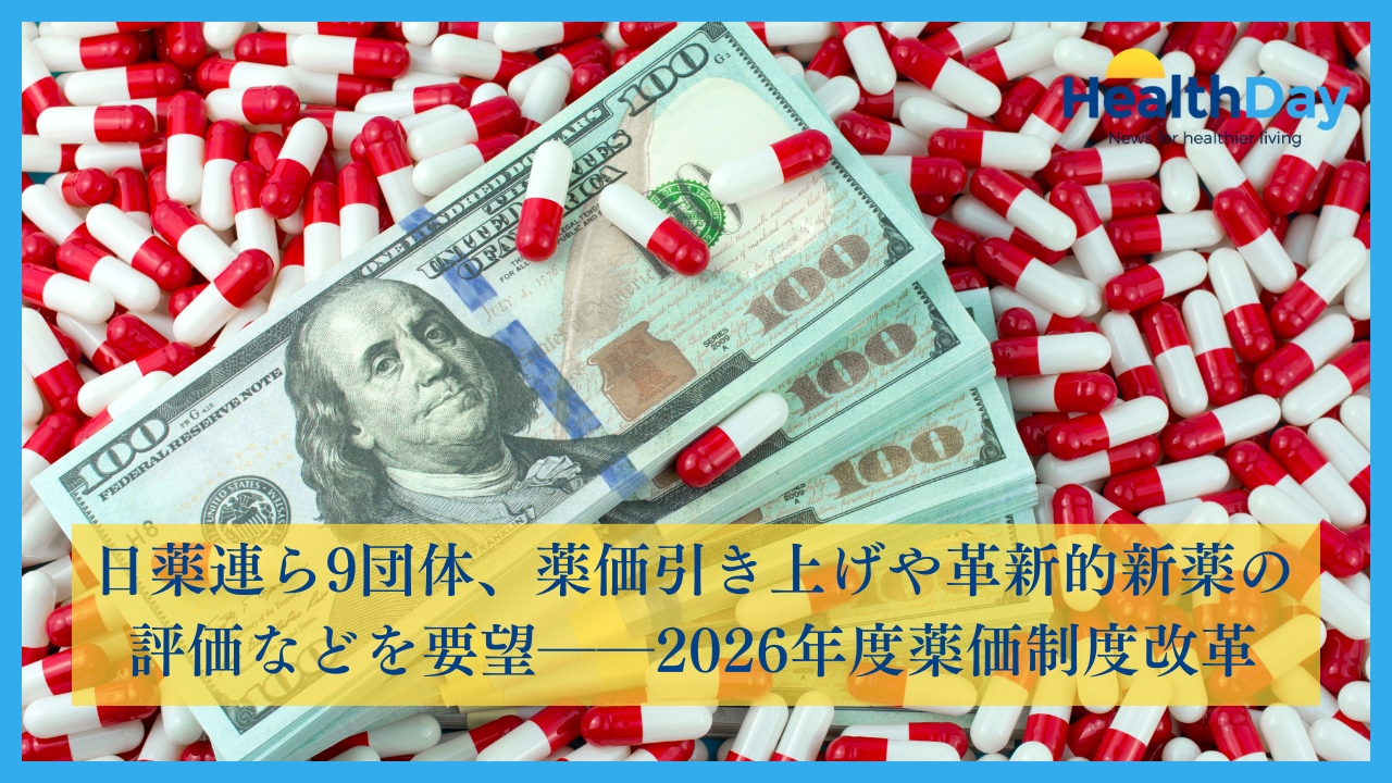 日薬連ら9団体、薬価引き上げや革新的新薬の評価などを要望――2026年度薬価制度改革の画像です。