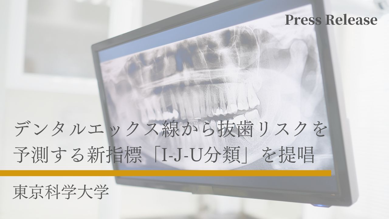 デンタルエックス線から抜歯リスクを予測する新指標「I-J-U分類」を