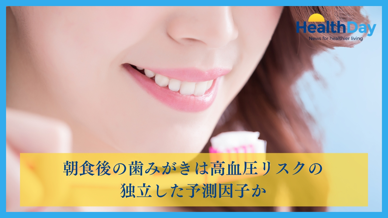 朝食後の歯みがきは高血圧リスクの独立した予測因子かの画像です。