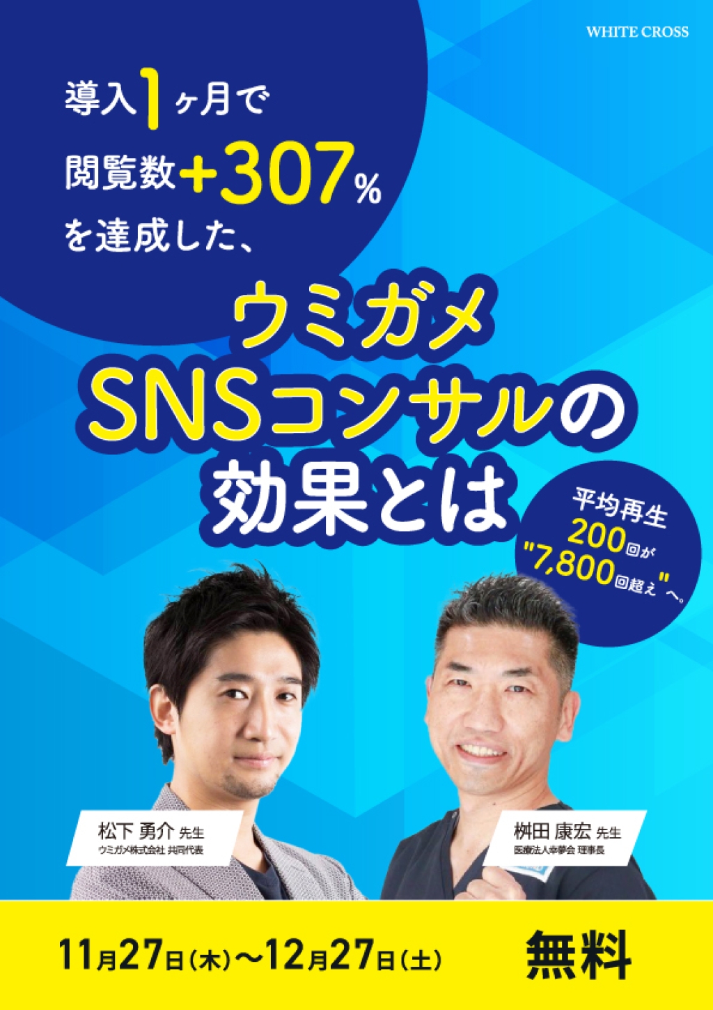 ［録画配信］平均再生200回が"7,800回超え"へ。 導入1ヶ月で閲覧数+307%を達成した、ウミガメSNSコンサルの効果とはの画像です。