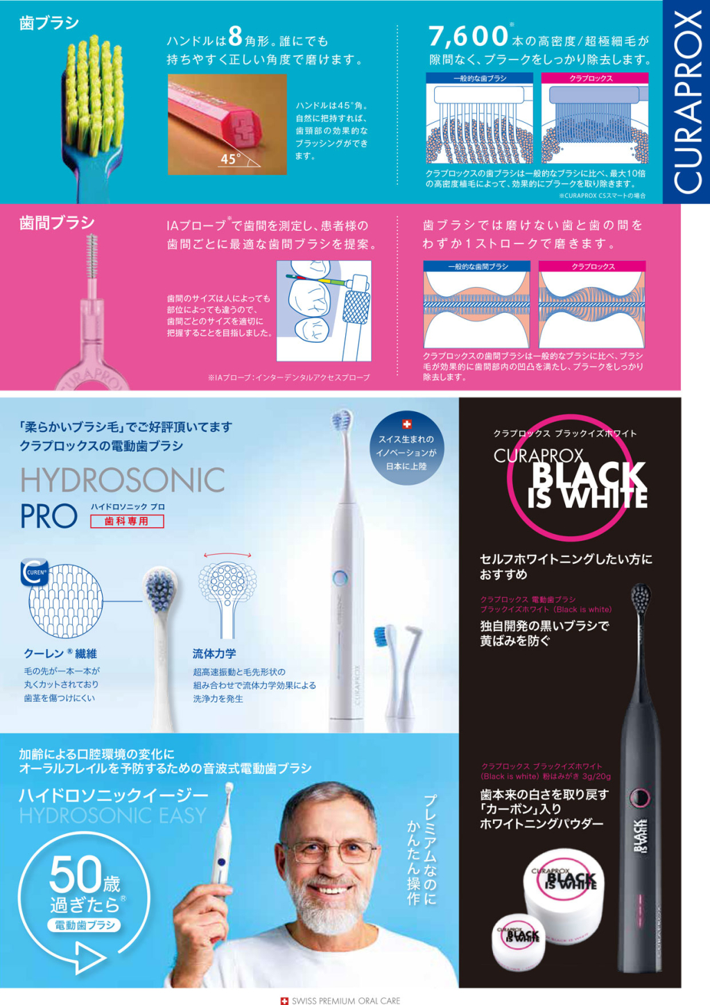 CURAPROX 電動歯ブラシ 本体 ホワイト　ブラシ　2本 楽天市場】【送料無料】CURAPROX クラプロックス 音波式電動歯ブラシ