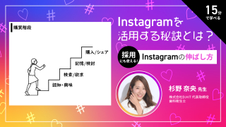 15分で学べるIntstagramを活用する秘訣とは？～採用にも使える！Instagramの伸ばし方～の画像です。
