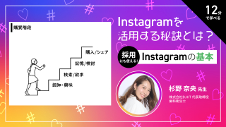 12分で学べるIntstagramを活用する秘訣とは？～採用にも使える！Instagramの伸ばし方～の画像です。